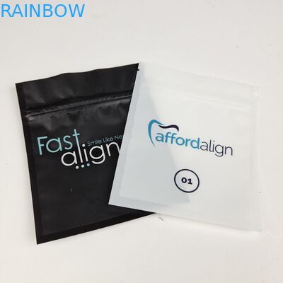 بيع بالجملة قابلة لإعادة التدوير ثلاثي الجانب مختومة مايلر التعبئة والتغليف أسنان المواءمة لرعاية الأسنان مع سحاب