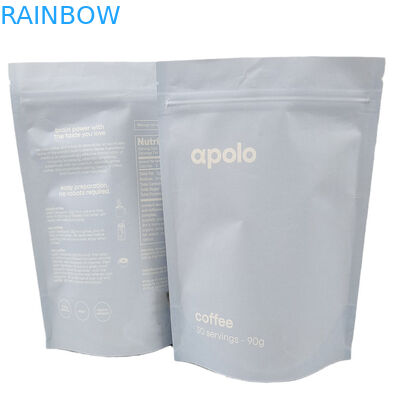 بيع ساخن cuCstom مطبوعة صديقة للبيئة كرافت ورق القفل مرة أخرى كيس لالبروتين البروتين القهوة