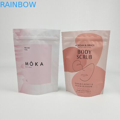 كيسات تغليف طباعة عالية الجودة لتنظيف الجسم من ورق الألومنيوم البلاستيكي الزيبر المخصص