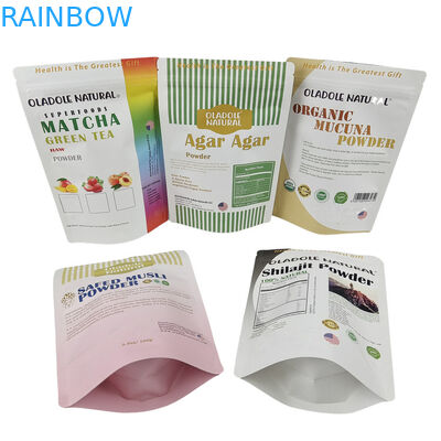 الجودة العالية المخصصة الصديقة للبيئة الوقوف كيس ورق الكرافت للحيوانات الأليفة الكلب القطة علاج الطعام الدرجة دليل الرطوبة كيس