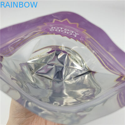 تخصيص الشعار الخاص بك الطباعة الرقمية الزيبلوك الأطعمة الوقوف حقائب التعبئة والتغليف مع النافذة