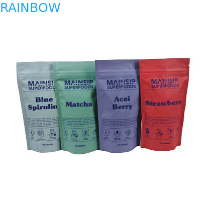 حقائب مايلار المطبوعة رقمياً مقاومة للرائحة حزمة البودر القهوة الوقوف حقيبة زيب قفل مع ورق الألومنيوم