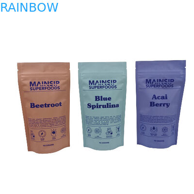 حقيبة تغليف مسحوق الكاكاو الساخن المطبوعة رقميًا كيسات بلاستيكية مسحوق القهوة مع قفل زيب قابل لإعادة الإغلاق