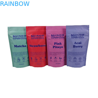 حقيبة تغليف مسحوق الكاكاو الساخن المطبوعة رقميًا كيسات بلاستيكية مسحوق القهوة مع قفل زيب قابل لإعادة الإغلاق