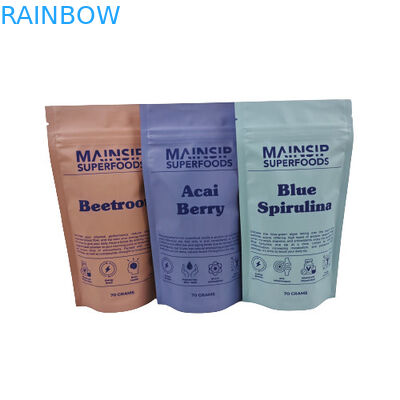 حقيبة تغليف مسحوق الكاكاو الساخن المطبوعة رقميًا كيسات بلاستيكية مسحوق القهوة مع قفل زيب قابل لإعادة الإغلاق