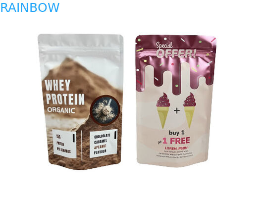 حقائب التعبئة الورقية الكرافتية المقاومة للروائح المعدة خصيصاً للحلوى المطاطية مع الشعار