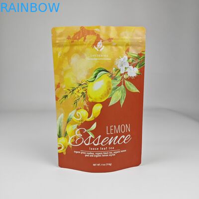 حقائب بلاستيكية قابلة للقفزة قابلة لإعادة إغلاق ضد الرطوبة 250 غرام حقيبة تغليف الشاي