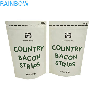 كيس الكرافت الصديق للبيئة القابل للتسميد مع سحاب قابل لإعادة الإغلاق لحزمة مسحوق التجميل