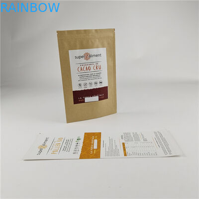 مواد التعبئة والتغليف الغذائي الطباعة الرقمية المخصصة الوقوف أكياس الزيبر مقاومة للرائحة والرطوبة