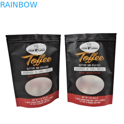 ميزة الشق الممزق كيس غذاء الحيوانات الأليفة مع تصميم شفاف وإغلاق سحاب