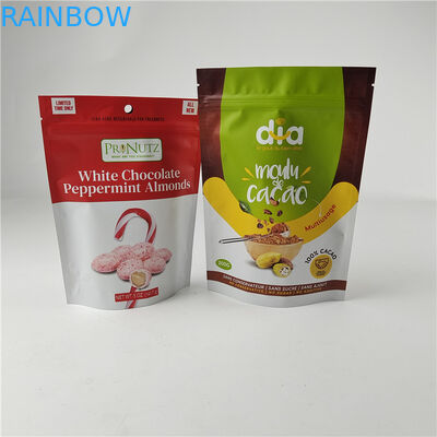 الطباعة الرقمية عالية الجودة المخصصة PE القابلة لإعادة الاستخدام حقيبة السحاب البلاستيكي الوقوف كيس مايلر