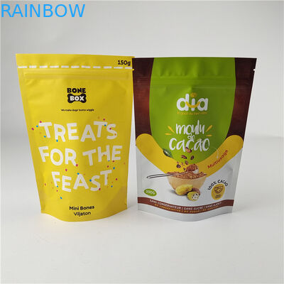 الطباعة الرقمية عالية الجودة المخصصة PE القابلة لإعادة الاستخدام حقيبة السحاب البلاستيكي الوقوف كيس مايلر