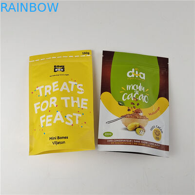 الطباعة الرقمية عالية الجودة المخصصة PE القابلة لإعادة الاستخدام حقيبة السحاب البلاستيكي الوقوف كيس مايلر