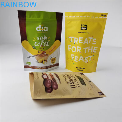 الطباعة الرقمية عالية الجودة المخصصة PE القابلة لإعادة الاستخدام حقيبة السحاب البلاستيكي الوقوف كيس مايلر