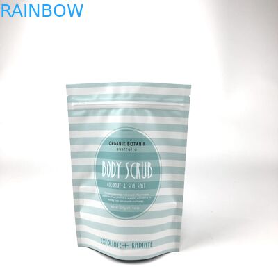 كيس التعبئة التجميلية الوقوف كيس مسح الجسم للحمام الملح و كيس مسح الجسم مايلر