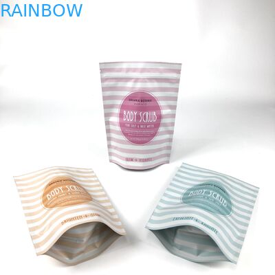 كيس التعبئة التجميلية الوقوف كيس مسح الجسم للحمام الملح و كيس مسح الجسم مايلر