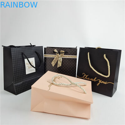 جودة عالية الطباعة الرقمية المخصصة شعار مطبوع كيس التسوق الورقية التعبئة الأبيض 110 غرام قابلة لإعادة الاستخدام