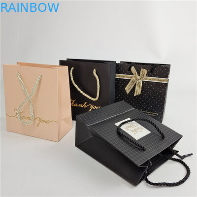 جودة عالية الطباعة الرقمية المخصصة شعار مطبوع كيس التسوق الورقية التعبئة الأبيض 110 غرام قابلة لإعادة الاستخدام