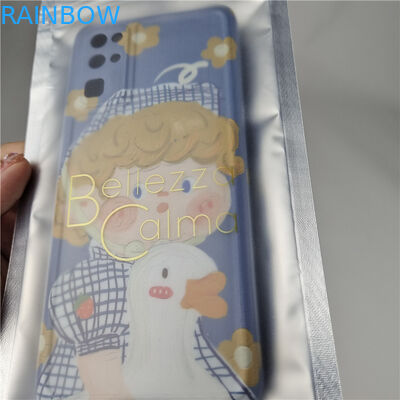 عالية الجودة شعار خاص مخصص حقائب الختم ثلاثية الجانب سهلة دموع خط حقيبة التعبئة مع نافذة