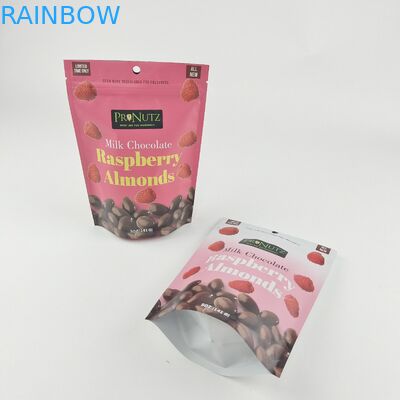 شعار خاص مخصص سحاب بلاستيكي يقف على سقف قفل حقيبة التعبئة والتغليف حزم المأكولات الكعك