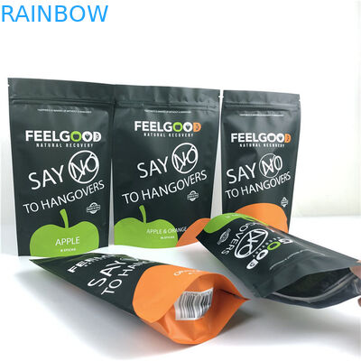 الشعار المخصص المطبوع الوقوف غطاء السحب المقاوم للروائح أكياس التعبئة البلاستيكية المقاومة للماء