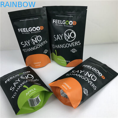 الشعار المخصص المطبوع الوقوف غطاء السحب المقاوم للروائح أكياس التعبئة البلاستيكية المقاومة للماء