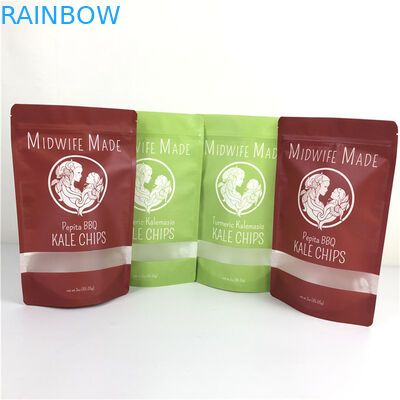 تغليف الأغذية كيس بلاستيكي مسطح مع سحاب الألومنيوم مع سحاب