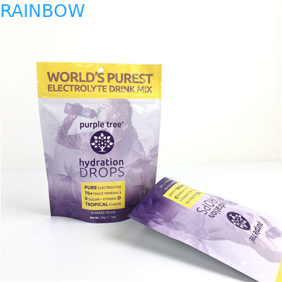 10 ألوان مقطوعة مخصصة من ورق الألومنيوم الوقوف الحقيبة زيبلوك كيس كيس للوجبات الغذائية