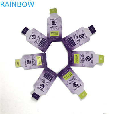 10 ألوان مقطوعة مخصصة من ورق الألومنيوم الوقوف الحقيبة زيبلوك كيس كيس للوجبات الغذائية