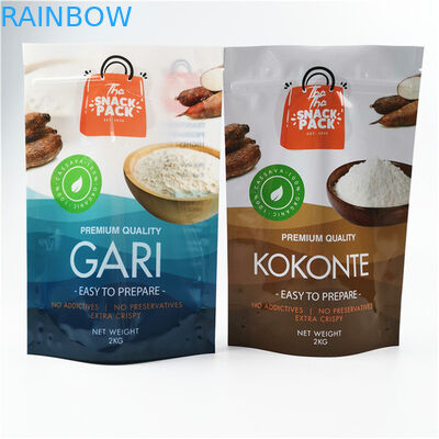 مادة صديقة للبيئة وآمنة النهاية اللامعة حسب الحاجة الحجم والتصميم ورق الألومنيوم Mylar Doypack