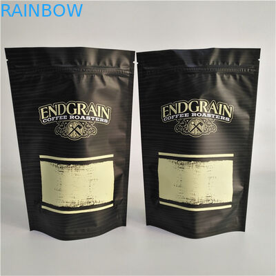 تخزين شعار مخصص مطبوع قفاز سحب كيس القهوة البلاستيكية الغذائية