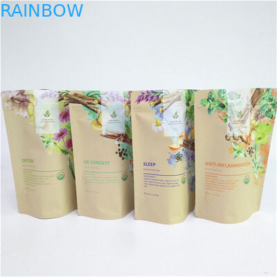 كيس الوقوف المطبوع حسب الطلب مع مواد الصف الغذائي الختم الحراري والحجم المخصص