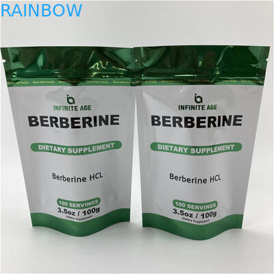 بيع بالجملة طباعة مخصصة واقفة حقيبة فارغة ضمان الجودة التعبئة والعبوة كيسات الألومنيوم الألياف مايلار مع حفرة دموع