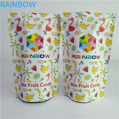 البيع الساخن الطباعة الرقمية المخصصة ضد الرائحة ورق الألومنيوم مايلار قابلة لإعادة إغلاق الوقوف الحقائب مع النافذة