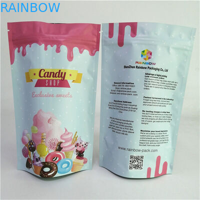 كيس مايلر واقف مخصص ومطبوع مقاوم للرائحة بدرجة غذائية لتغليف الوجبات الخفيفة