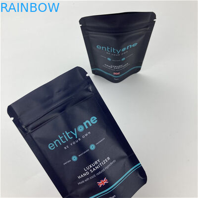 كيس قائم مطبوع بشعار مخصص مع سحاب، تشطيب غير لامع، رقائق ألومنيوم، مادة صالحة للأكل، كيس دوي