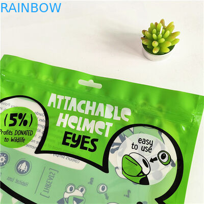 كيس التعبئة والتغليف المختوم من ثلاثة جوانب مع سحاب