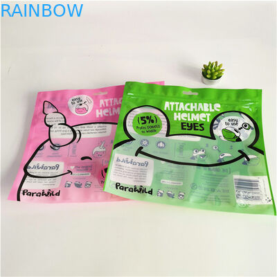 كيس التعبئة والتغليف المختوم من ثلاثة جوانب مع سحاب