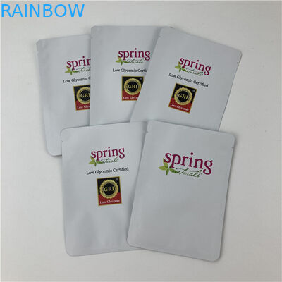 كيس التغليف المختوم من ثلاثة جوانب مع سحاب مع تصميم حجم مخصص