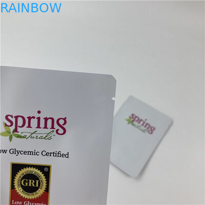 كيس التغليف المختوم من ثلاثة جوانب مع سحاب مع تصميم حجم مخصص