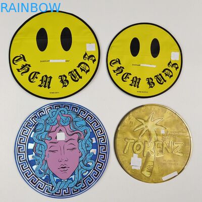 حقائب مايلر غير منتظمة 3.5g 7g مع سحب داخلي طباعة ورق الألومنيوم عديم الرائحة حقيبة بلاستيكية قابلة للأكل