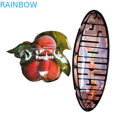 داخل أكياس مايلر مطبوعة عشب تبغ صالح للأكل علكة كوكيز تغليف أكياس بلاستيكية لامعة قابلة للحرارة شكل خاص