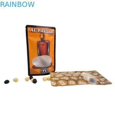 أكياس تغليف الوقوف 3 جوانب ختم مسطح قابلة لإعادة الاستخدام بسحاب نافذة مايلر رقائق الألومنيوم أكياس بلاستيكية قابلة لإعادة الاستخدام