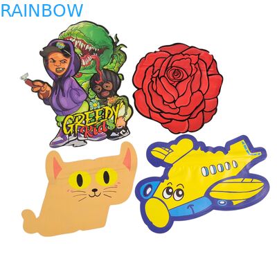 أكياس مايلر مقاومة للأطفال بسعة 3.5 جرام قابلة لإعادة الإغلاق بشكل غير منتظم طباعة رقمية PET بسحاب لتغليف منتجات الحلوى الصمغية والبسكويت الصالح للأكل