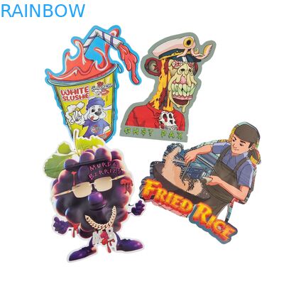 أكياس مايلر مقاومة للأطفال بسعة 3.5 جرام قابلة لإعادة الإغلاق بشكل غير منتظم طباعة رقمية PET بسحاب لتغليف منتجات الحلوى الصمغية والبسكويت الصالح للأكل