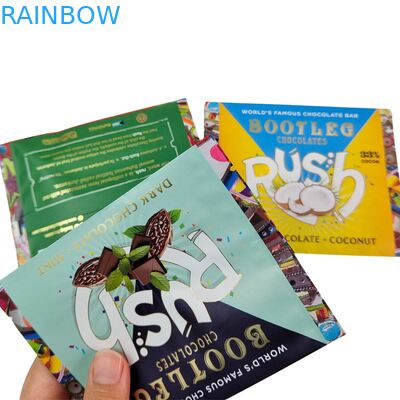 كيس تغليف بسكويت الشوفان والشوكولاتة والوجبات الخفيفة والحلويات المصنوع من رقائق الألومنيوم الصالحة للأكل، وختم خلفي صغير من البلاستيك مايلر