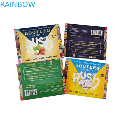 كيس تغليف بسكويت الشوفان والشوكولاتة والوجبات الخفيفة والحلويات المصنوع من رقائق الألومنيوم الصالحة للأكل، وختم خلفي صغير من البلاستيك مايلر