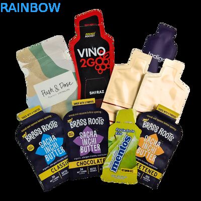 طباعة رقمية مخصصة طابع ساخن كيس عبوة بلاستيكي 5 مل 10 مل 30 مل كيس عينة صغير كيس مخصص كيس