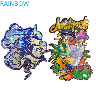 أكياس مايلر لملفات تعريف الارتباط بدرجة الغذاء، مقطوعة بالقالب، كالي، 3.5 جرام، 7 جرام، 14 جرام، 28 جرام، لامعة/غير لامعة، مقاومة للرائحة، أكياس بسحاب