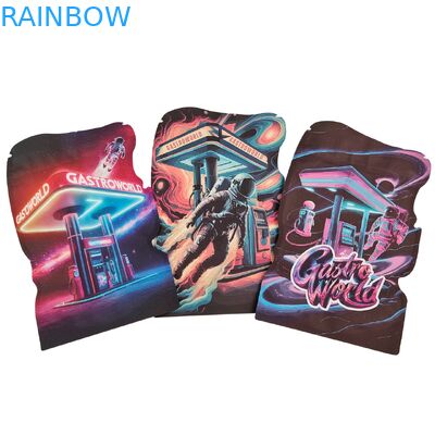 شكل غير منتظم القطع الميت كيس مايلر للكعك العلكة التبغ كيس بلاستيكي بي تي مع كيس زيبر مضاد للأطفال